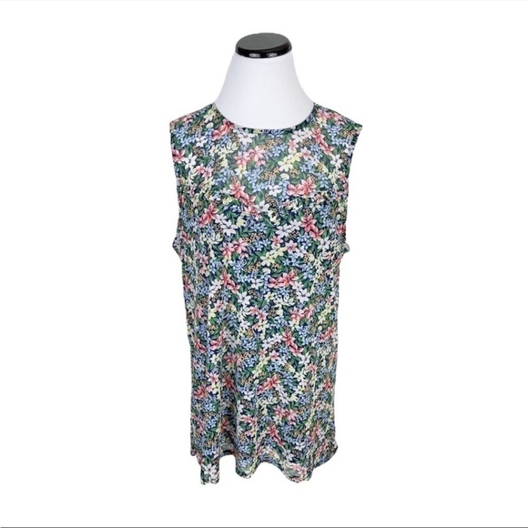 APT. 9 Floral Ruffle Tank Top - Picture 1 of 7